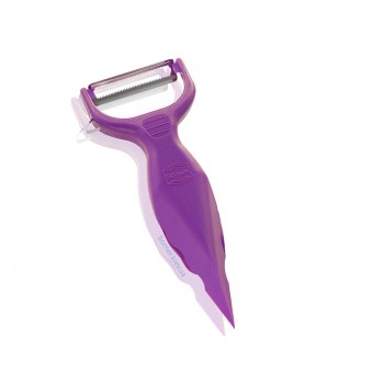 Нож для чистки овощей Borner треугольный с теркой для часнока фиолетовый